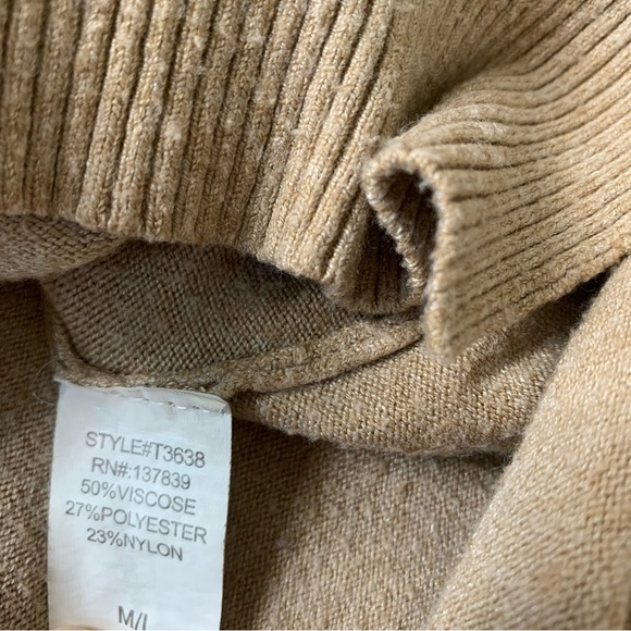 NORDSTROM Dreamers Knit Sweater With Long Sleeves & V Neck Heather Tan Med/Large - Picture 9 of 10